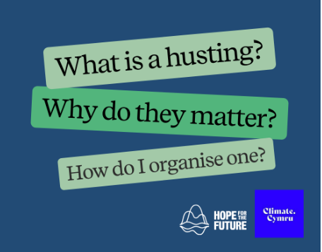 Overlaying text which reads: What is a husting? Why do they matter? How do I organise one?